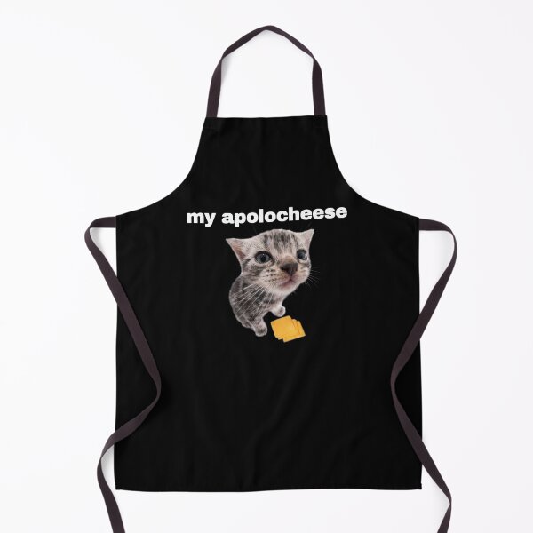 Item preview, My Apolocheese Funny Cat Meme Pun Grey Kitten designed and sold by Off-Road-Zone.
