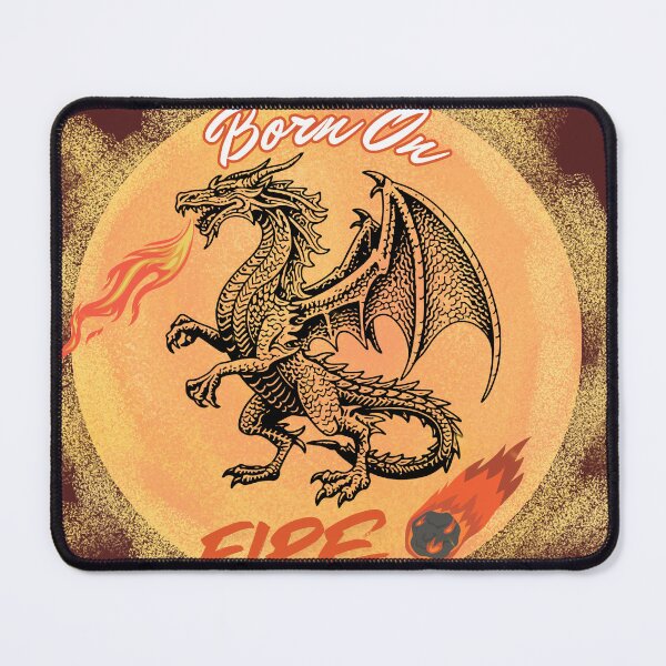 Item preview, Born of Fire Dragon – Flaming Dragon Fantasy Vintage Graphic T-Shirt for Dragon Lovers designed and sold by Besetoo.