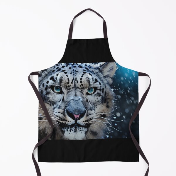 Item preview, MAJESTIC SNOW LEOPARD IN SNOWFALL designed and sold by ArtbyRolleen.