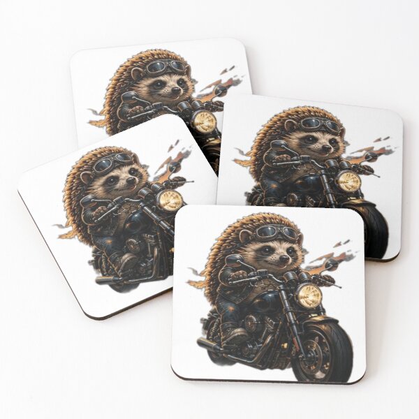 Item preview, Biker Hedgehog Road Warrior designed and sold by DailyDoodlesBySumbul.