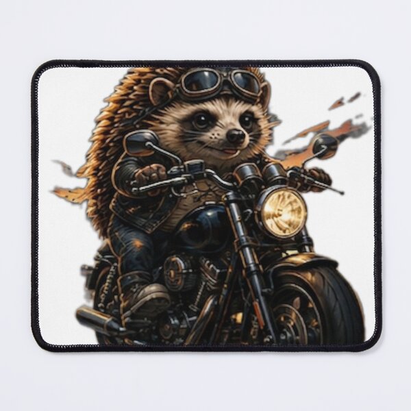 Item preview, Biker Hedgehog Road Warrior designed and sold by DailyDoodlesBySumbul.