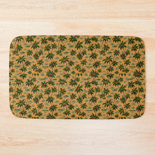 Item preview, Vintage Tropical Palm Paradise Hawaiian Retro Fabric Pattern Design designed and sold by Retroaugogo.