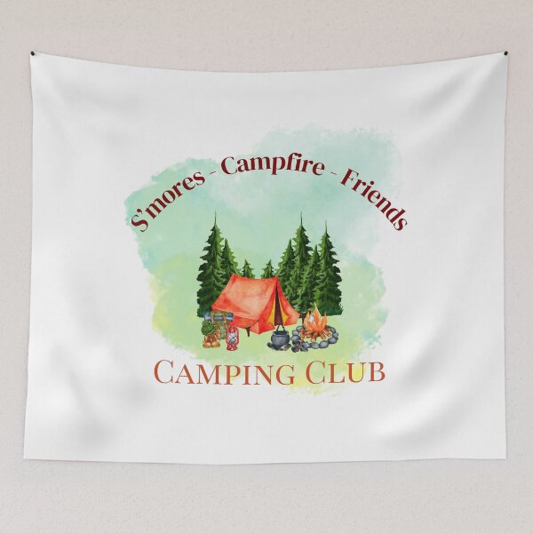 Item preview, S'mores Campfire Friends Camping Club designed and sold by HoppingCreation.