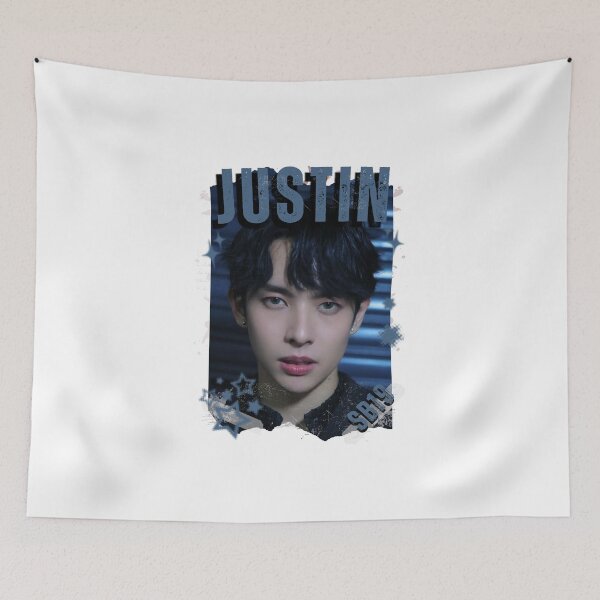 Item preview, SB19 Justin Kings of P-pop Filipino in Monochrome Black and White Collage Art Design designed and sold by HELL0WBELLO.