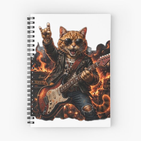 Item preview, Rockstar Cat Guitar Hero designed and sold by DailyDoodlesBySumbul.