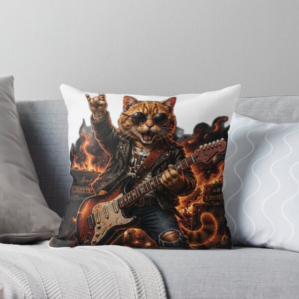 Item preview, Rockstar Cat Guitar Hero designed and sold by DailyDoodlesBySumbul.