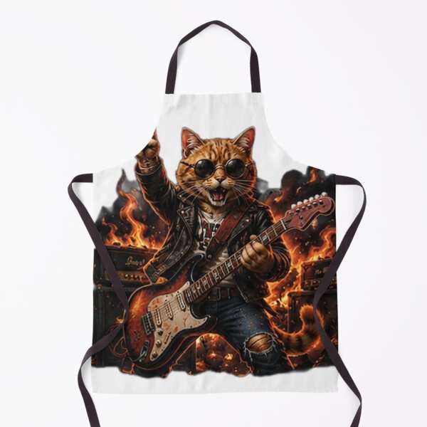 Item preview, Rockstar Cat Guitar Hero designed and sold by DailyDoodlesBySumbul.