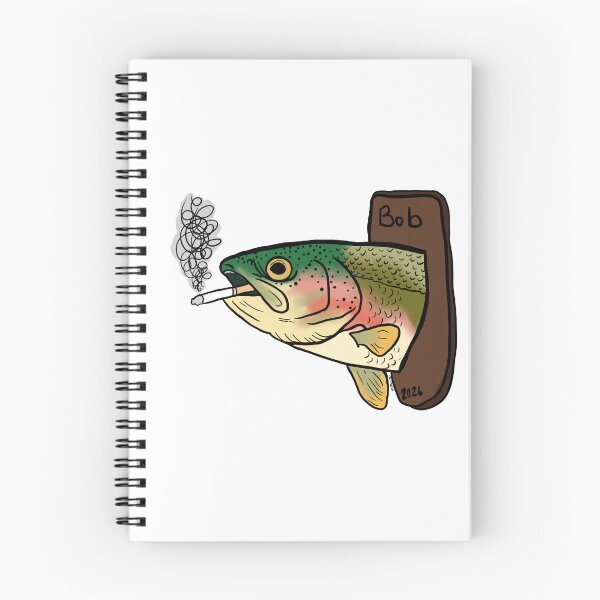 Item preview, Grumpy catch | Mounted fish smoking a cigarette  designed and sold by Cosmic-Meadows.