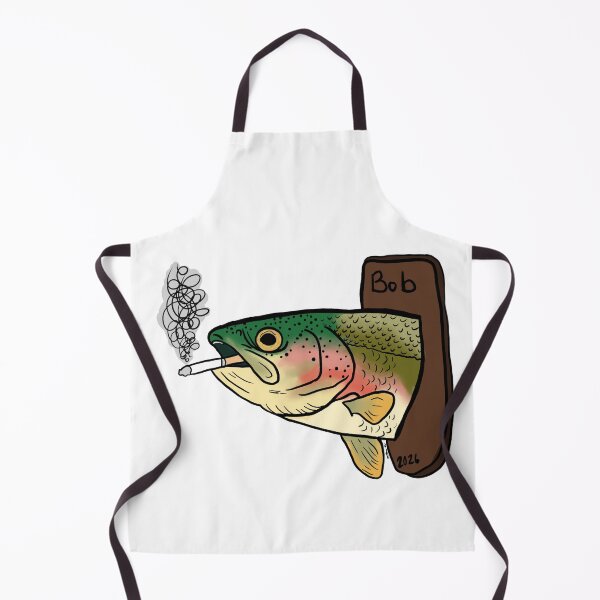 Item preview, Grumpy catch | Mounted fish smoking a cigarette  designed and sold by Cosmic-Meadows.