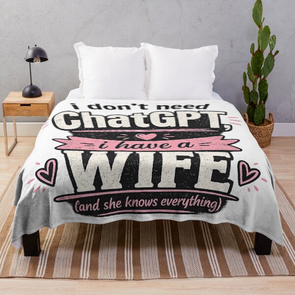 Artikelvorschau, Ich brauche keinen ChatGPT, ich habe eine Frau und sie weiß alles – T-Shirt | Lustiges T-Shirt mit KI-Humor für Ehepaare | Sarkastisches Ehe-Zitat entworfen und verkauft von littlestore.