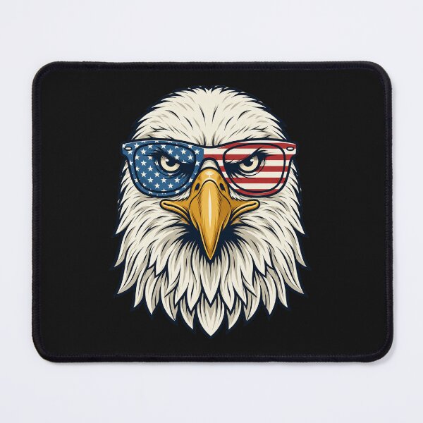 Item preview, Patriotic bald eagle with sunglasses and US flag | American eagle | Independence Day, July 4th designed and sold by Knightofartx25.