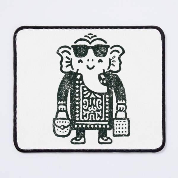 Item preview, Ganesha Shopping Minimalist Retro Stamp Pop Art designed and sold by PANNARUK THAILAND.