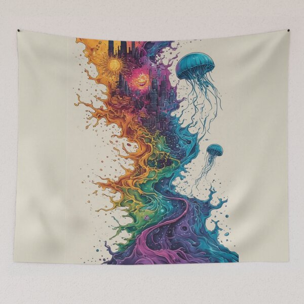 Item preview, COSMIC TIDE: Where Color Learns to Breathe designed and sold by FANTASY FRENZY.
