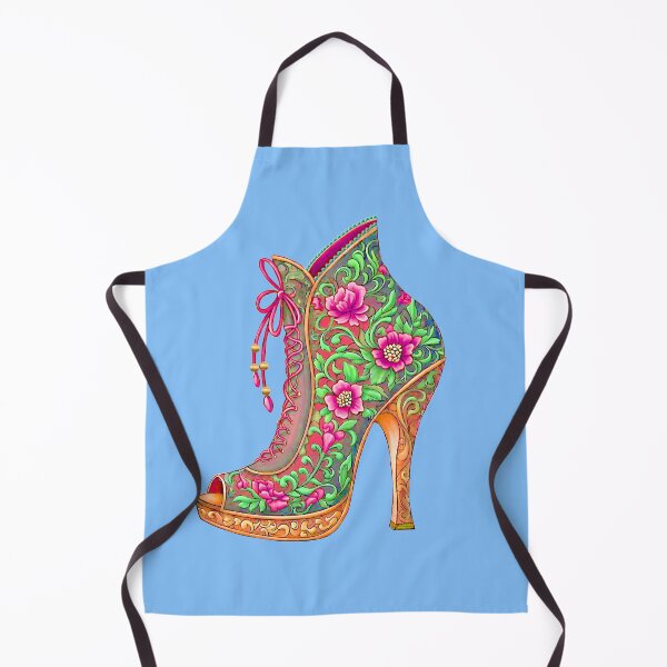 Item preview, Green and Pink Floral Romantic Gothic Boot designed and sold by LaRoach Digital Arts.
