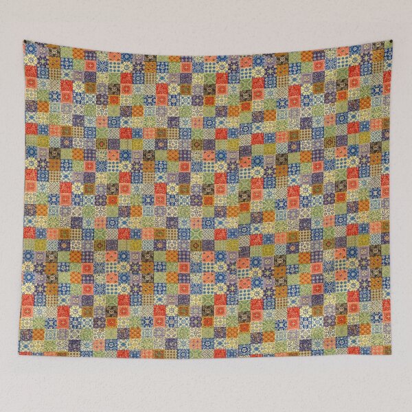 Item preview, Enhanced Suzhou Vibrant Antique Patchwork Geometric Print designed and sold by Patterns 1920.