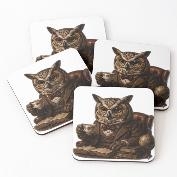 Item preview, Wise Owl Scholar Tea Time designed and sold by DailyDoodlesBySumbul.