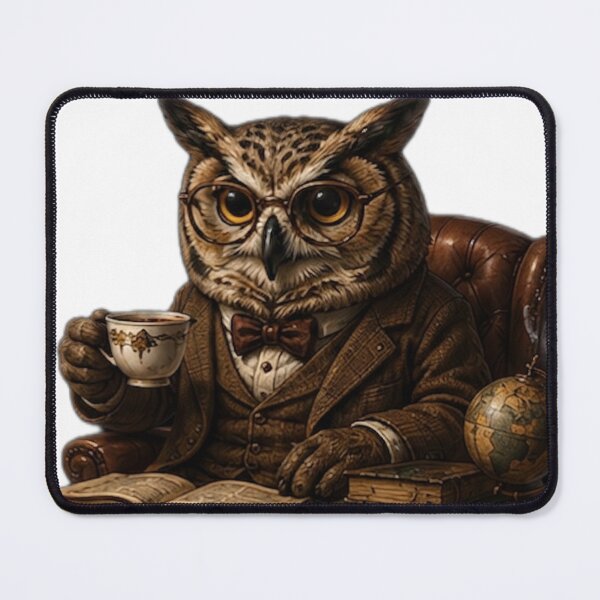 Item preview, Wise Owl Scholar Tea Time designed and sold by DailyDoodlesBySumbul.