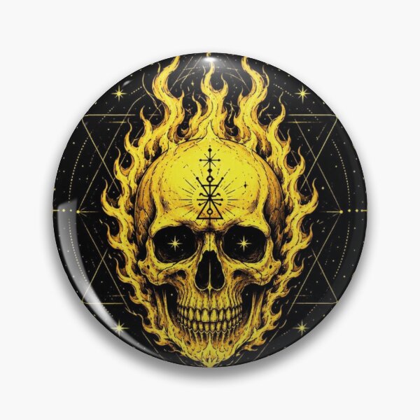 Item preview, Celestial Flame Skull | Mystical Sacred Geometry Gothic Art designed and sold by MysticVargas.