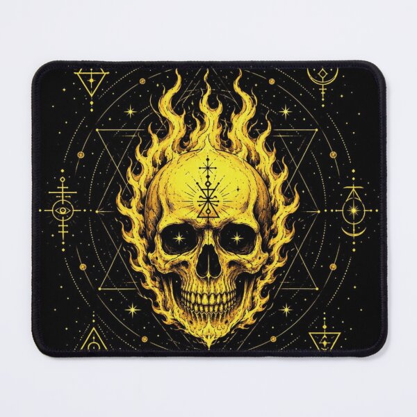 Item preview, Celestial Flame Skull | Mystical Sacred Geometry Gothic Art designed and sold by MysticVargas.