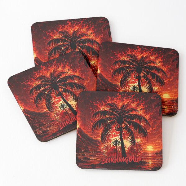 Item preview, Burning Palm: Inferno Island designed and sold by Fei Long Design Hub.