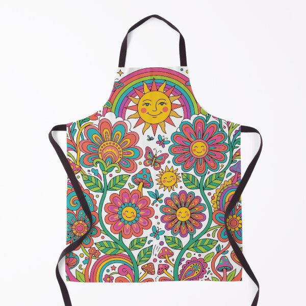 Item preview, Groovy 70s Retro Psychedelic Floral Sun Art designed and sold by Far Out Goods.