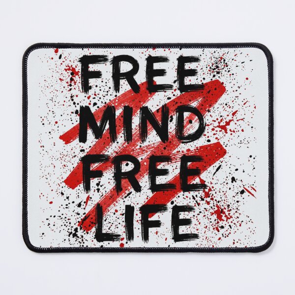 Item preview, Free Mind Free Life - Bold Grunge Paint Splatter Typography Design designed and sold by GoGreenlove.