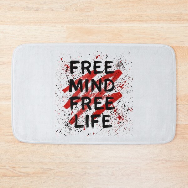 Item preview, Free Mind Free Life - Bold Grunge Paint Splatter Typography Design designed and sold by GoGreenlove.