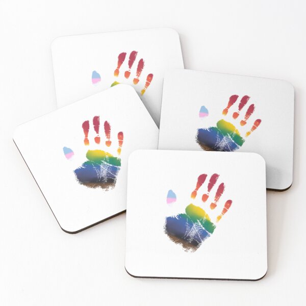 Item preview, Progress Pride Handprint designed and sold by Comet and Crafts.