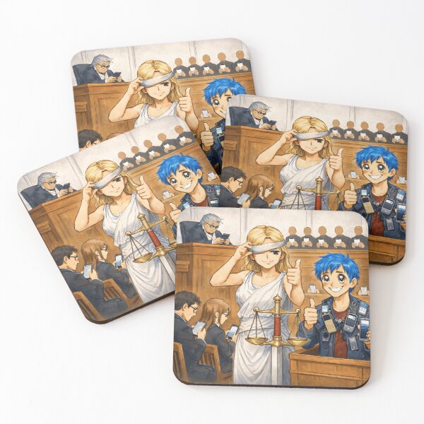 Item preview, Justice Served - Funny Courtroom Anime Sticker designed and sold by SNC3421.