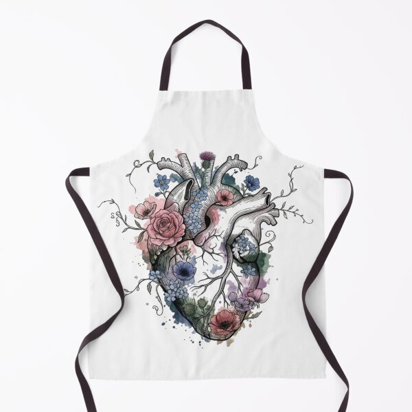 Item preview, Botanical Anatomical Heart Graphic - Floral Wildflowers Watercolor Art designed and sold by YourWearPulse.