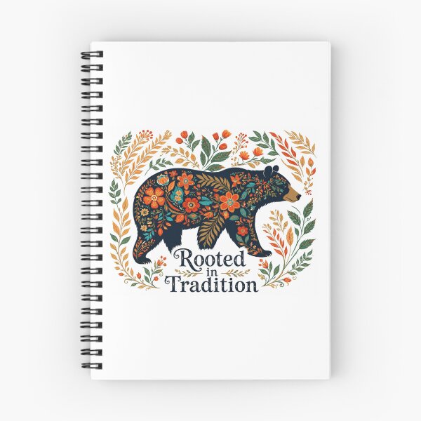 Item preview, Floral Bear – Botanical Folk Art Animal | Boho Nature Inspired Bear Design designed and sold by LONE SPIRIT CO..