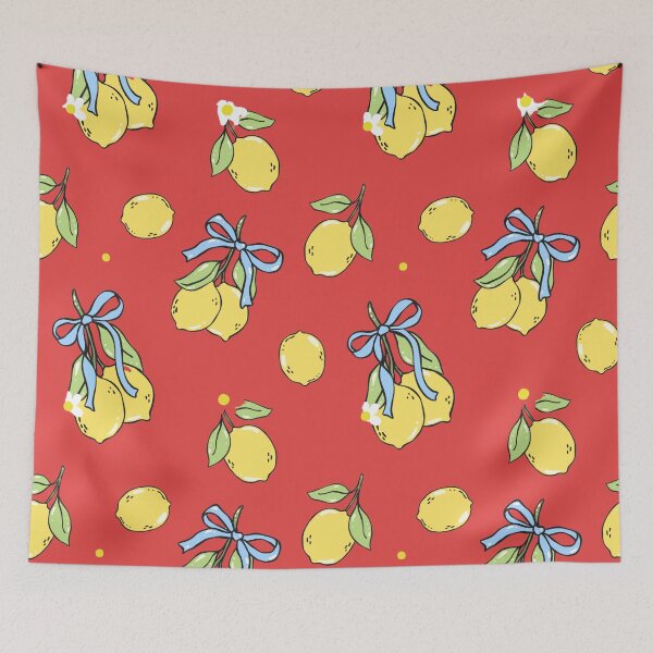 Item preview, Lemon pattern with bows summer background designed and sold by Rue Market.