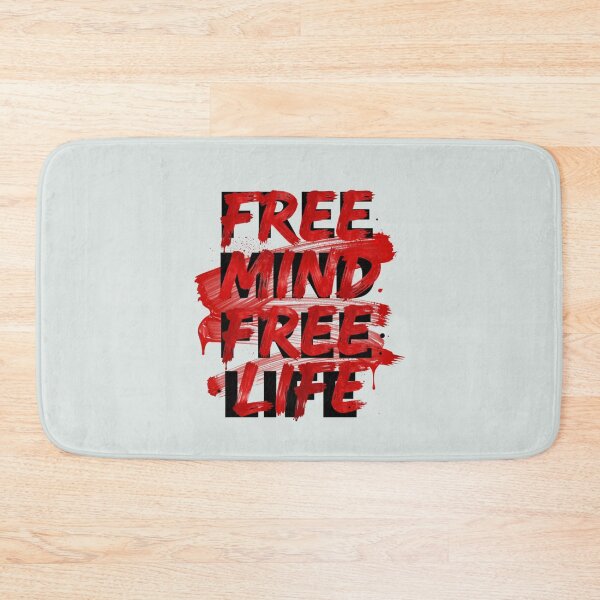 Item preview, Free Mind Free Life - Grunge Brush Stroke Street Art Typography designed and sold by GoGreenlove.
