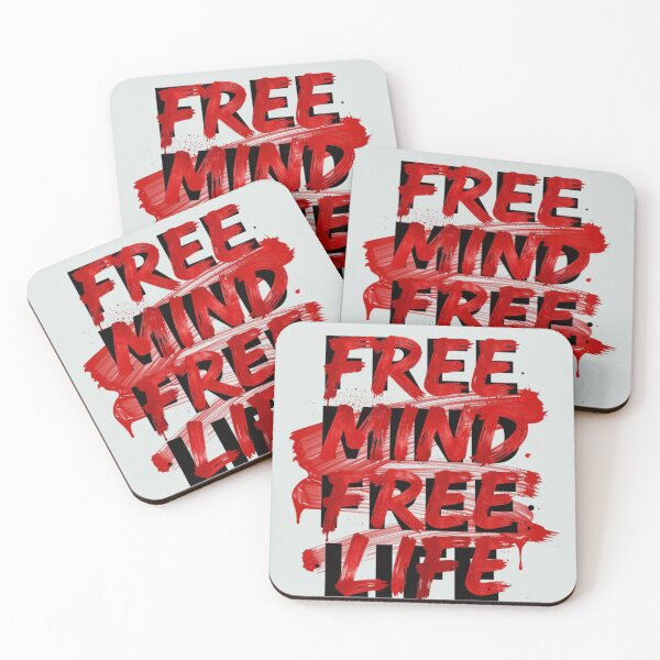 Item preview, Free Mind Free Life - Grunge Brush Stroke Street Art Typography designed and sold by GoGreenlove.