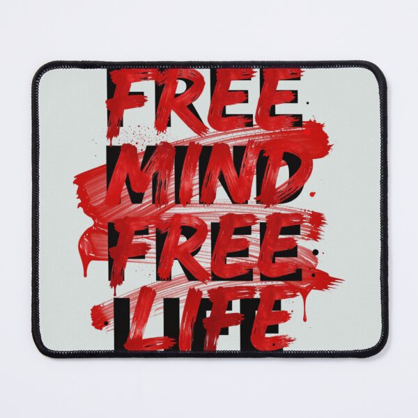 Item preview, Free Mind Free Life - Grunge Brush Stroke Street Art Typography designed and sold by GoGreenlove.