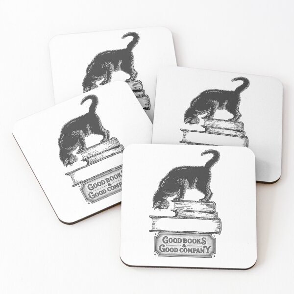 Item preview, Good Books & Good Company Cat  designed and sold by hb-official.