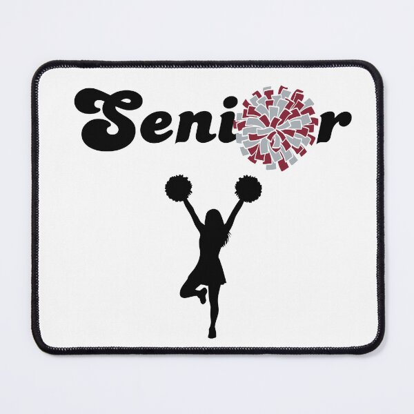 Item preview, Senior Cheerleader Silhouette with Maroon & Gray Pom Pom designed and sold by JaymeOctober.
