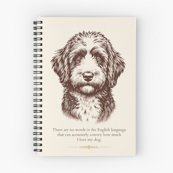 Item preview, "Vintage Etched Bernedoodle Portrait Quote Print" designed and sold by WaggingTailsCo.
