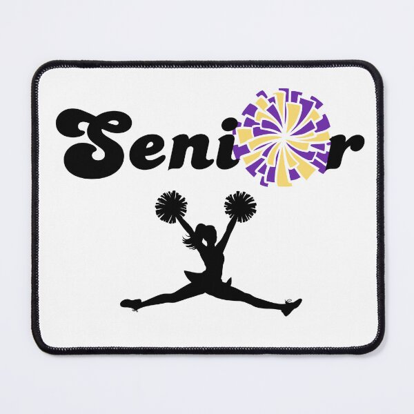 Item preview, Senior Cheerleader Silhouette with Purple & Gold Pom Pom designed and sold by JaymeOctober.