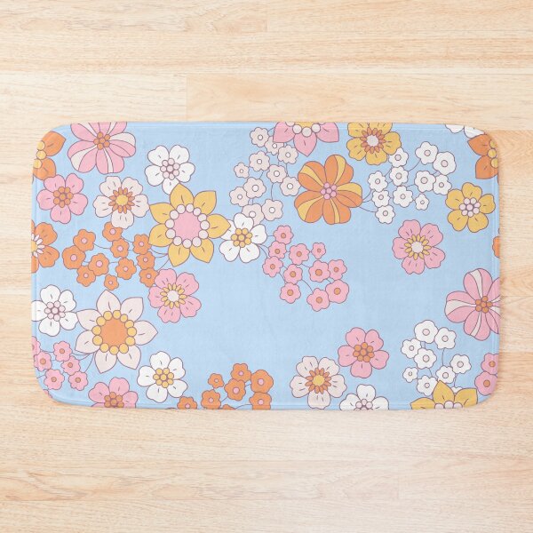 Item preview, Pastel floral pattern with retro spring flowers designed and sold by Rue Market.