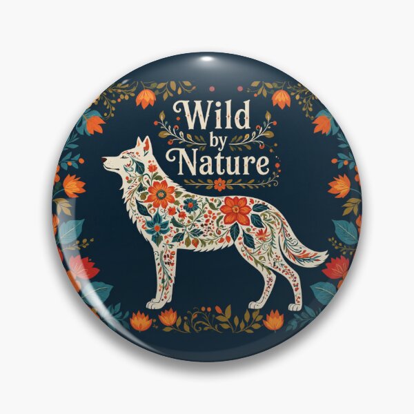 Item preview, Wild by Nature Floral Fox Folk Art | Woodland Botanical Animal Design designed and sold by LONE SPIRIT CO..