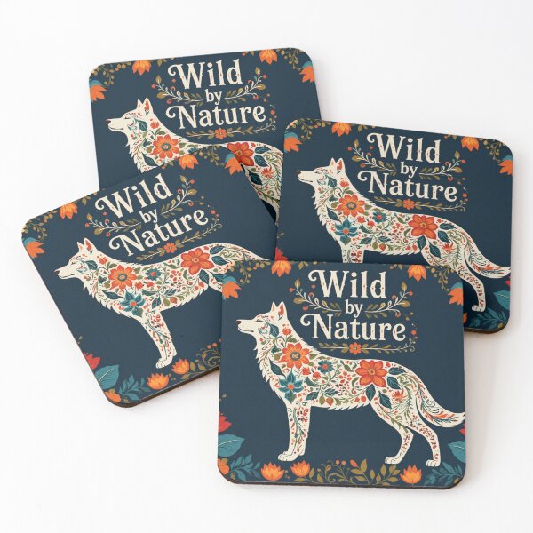 Item preview, Wild by Nature Floral Fox Folk Art | Woodland Botanical Animal Design designed and sold by LONE SPIRIT CO..