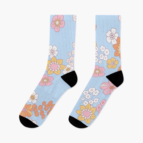 Item preview, Pastel floral pattern with retro spring flowers designed and sold by Rue Market.