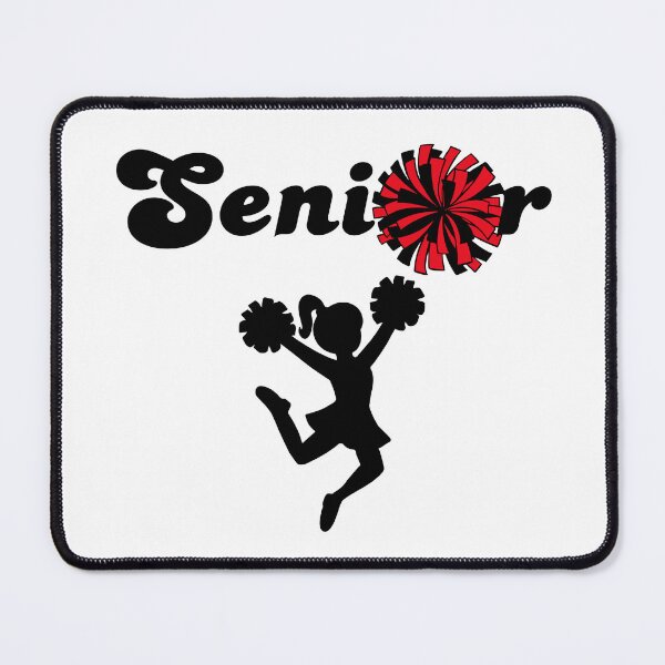 Item preview, Senior Cheerleader Silhouette with Black & Red Pom Pom designed and sold by JaymeOctober.