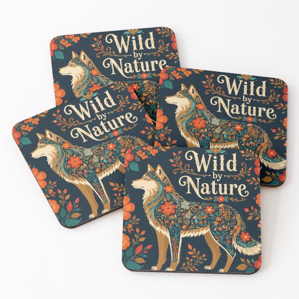 Item preview, Wild by Nature Floral Fox Folk Art | Woodland Botanical Animal Design designed and sold by LONE SPIRIT CO..