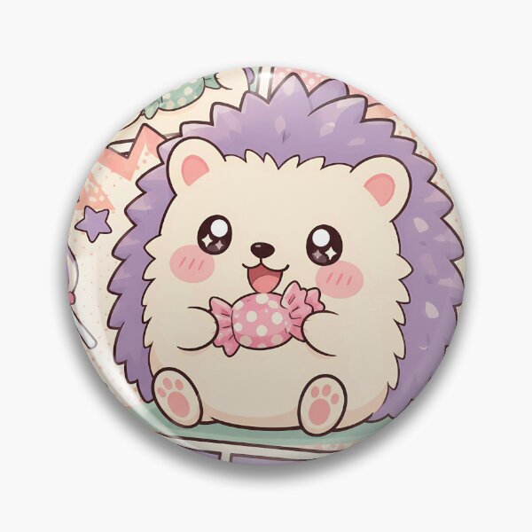 Item preview, Kawaii Hedgehog Eating Candy Comic Panel designed and sold by Gift Phrase Studio.