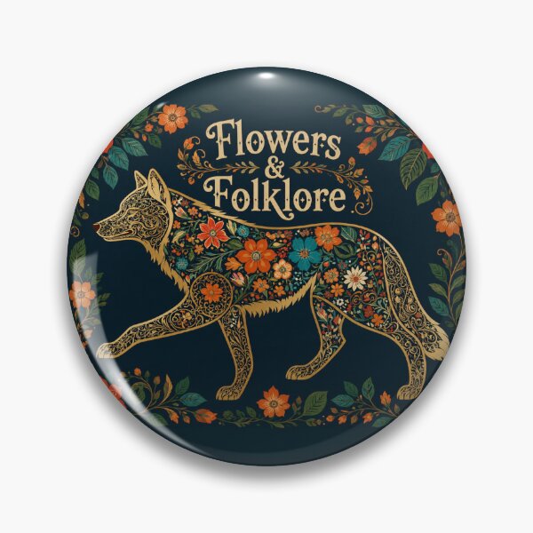 Item preview, Wild by Nature Floral Fox Folk Art | Woodland Botanical Animal Design designed and sold by LONE SPIRIT CO..
