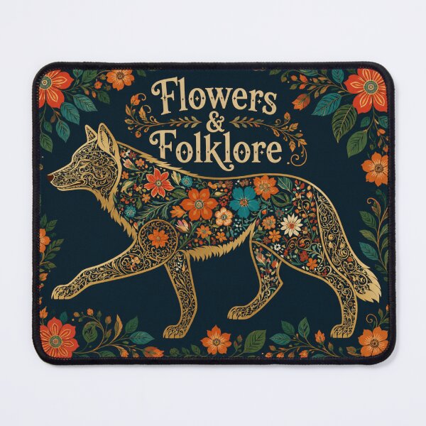 Item preview, Wild by Nature Floral Fox Folk Art | Woodland Botanical Animal Design designed and sold by LONE SPIRIT CO..