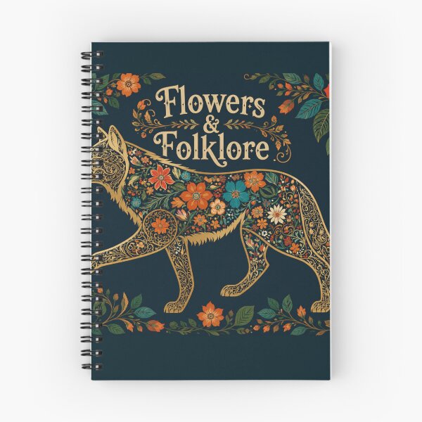 Item preview, Wild by Nature Floral Fox Folk Art | Woodland Botanical Animal Design designed and sold by LONE SPIRIT CO..