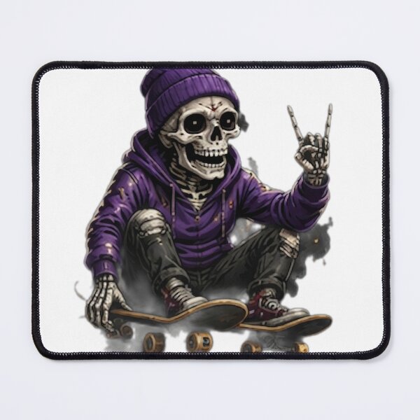Item preview, Purple Hoodie Skate Skeleton designed and sold by DailyDoodlesBySumbul.